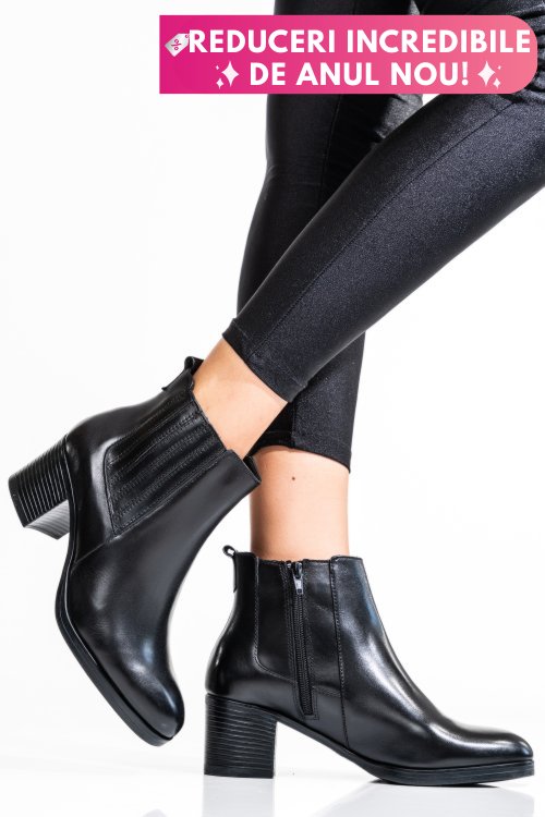 Ghete femei piele naturala negre ws77h70h13