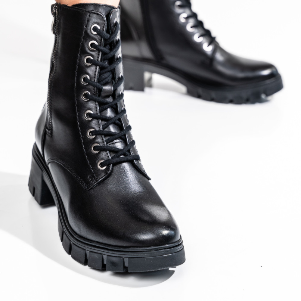 GHETE DAMA PIELE NATURALA NEGRE VB083201