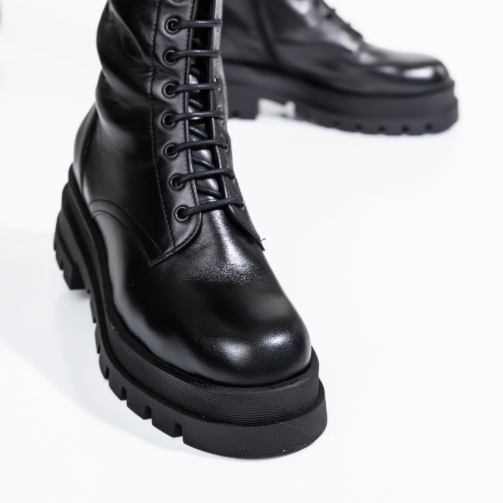 GHETE FEMEI PIELE NATURALA NEGRE 2S7752-1