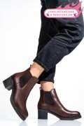 GHETE DAMA PIELE NATURALA MARO INCHIS TOC MIC 2S77571