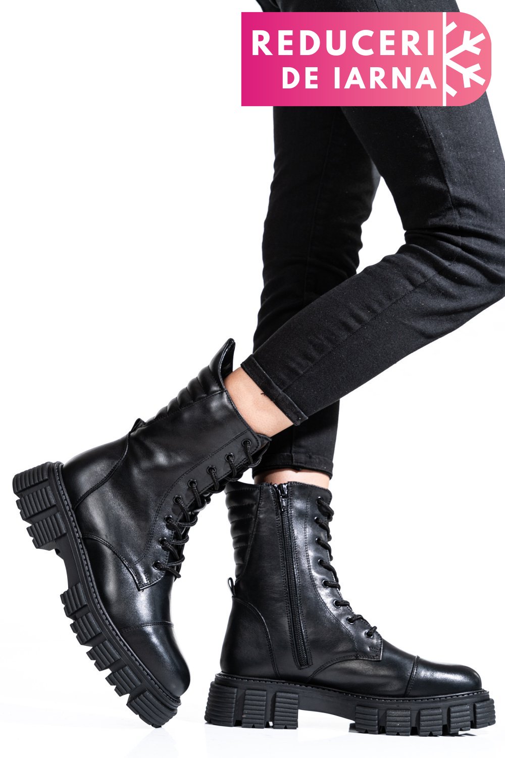 GHETE DAMA PIELE NATURALA NEGRE 2S7732-048NP