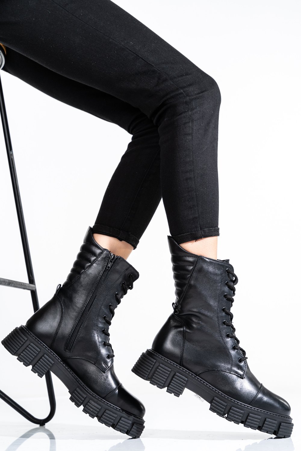 GHETE DAMA PIELE NATURALA NEGRE 2S7732-048NP