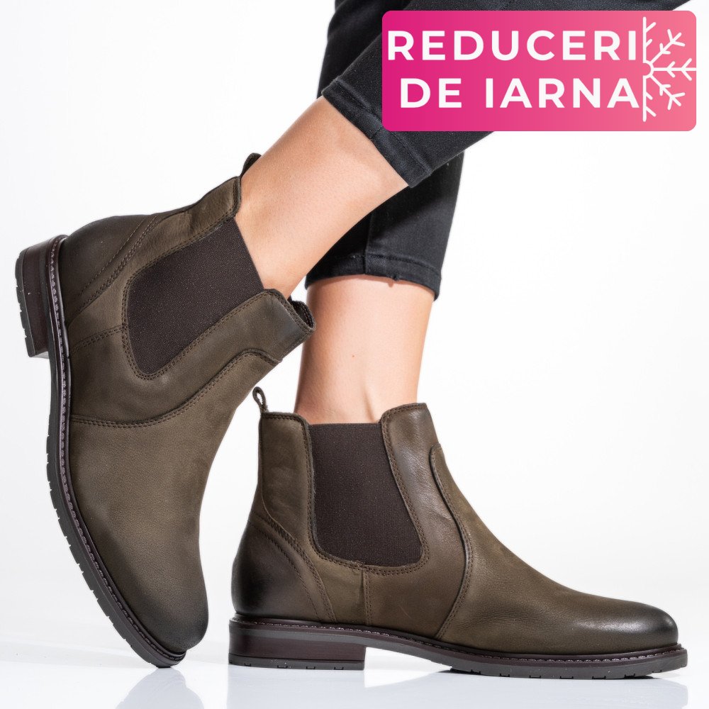 GHETE DAMA PIELE NATURALA NABUK MARO 6S77486