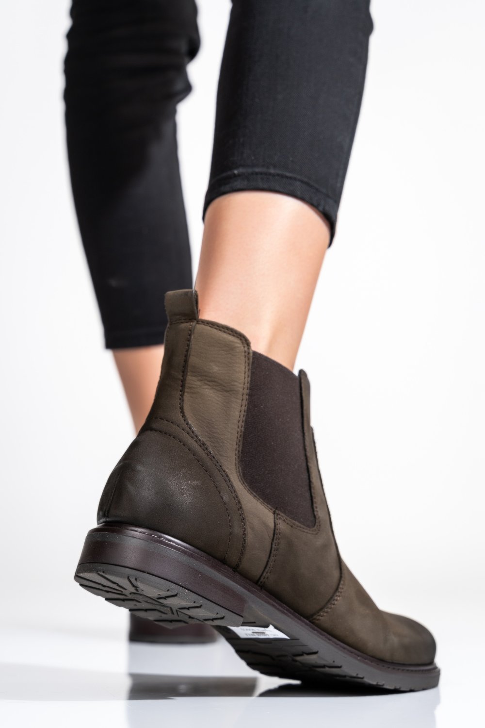 GHETE DAMA PIELE NATURALA NABUK MARO 6S77486