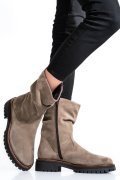 GHETE FEMEI PIELE NATURALA INTOARSA TAUPE 1S77018-8200