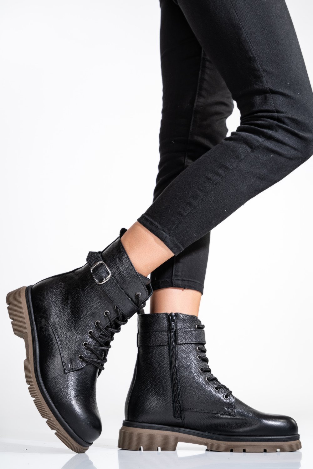 GHETE DAMA PIELE NATURALA NEGRE 2S7732-034FL