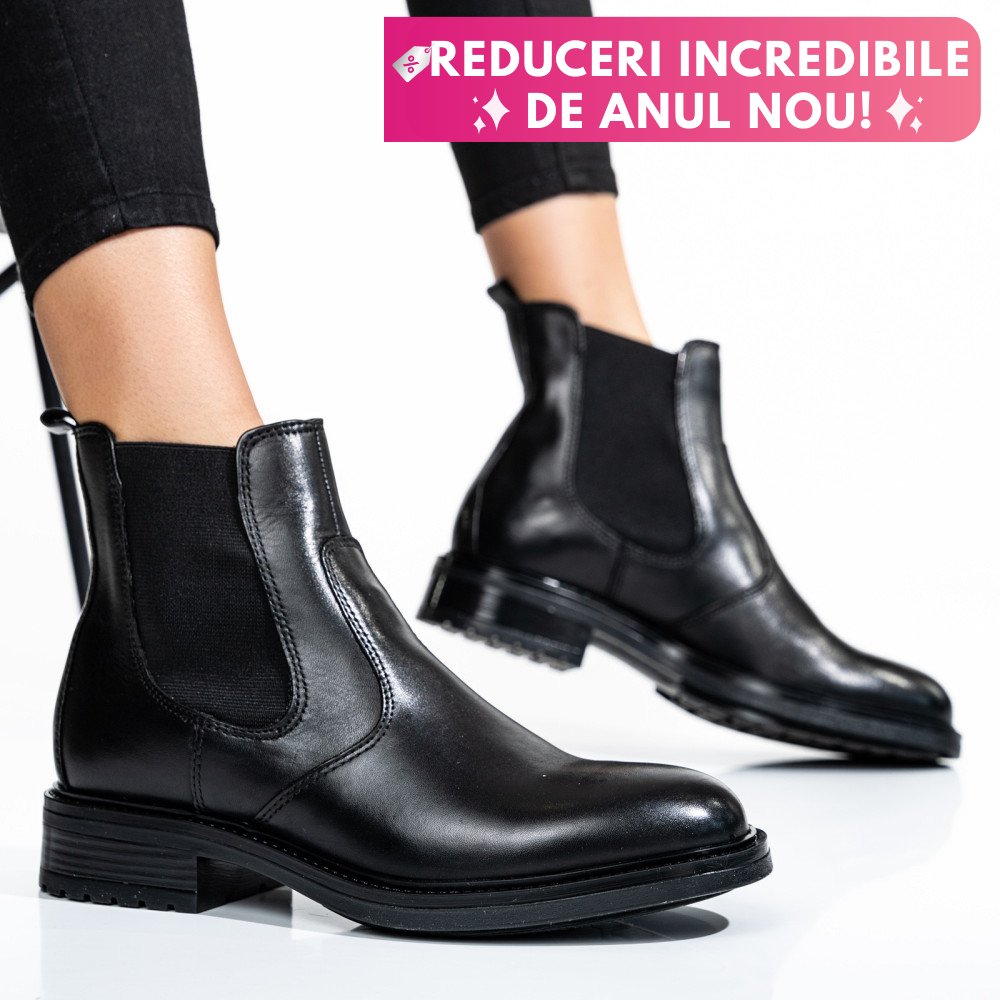 GHETE DAMA DE IARNA PIELE NATURALA NEGRE WS77H66H03