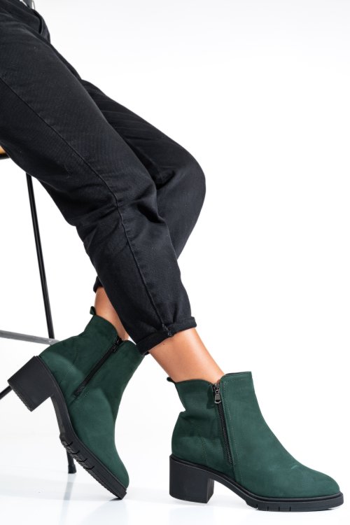 Ghete dama piele naturala verzi 2s7732-026nbk