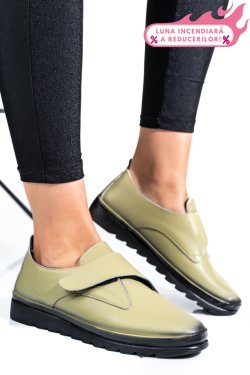 PANTOFI OLIVE PIELE NATURALA APCK700