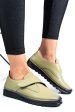 Pantofi olive piele naturala apck700