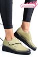 Pantofi olive piele naturala apck2265