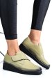 Pantofi olive piele naturala apck2265
