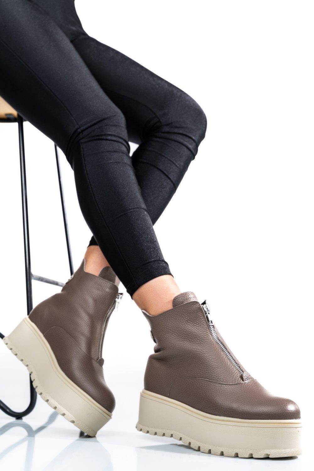 GHETE TAUPE PIELE NATURALA 0PC12