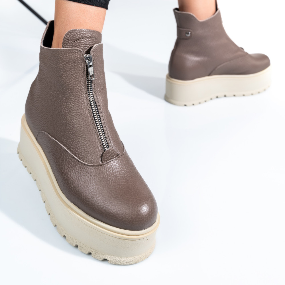 GHETE TAUPE PIELE NATURALA 0PC12