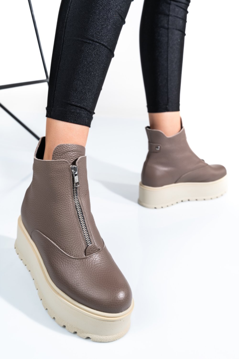 GHETE TAUPE PIELE NATURALA 0PC12
