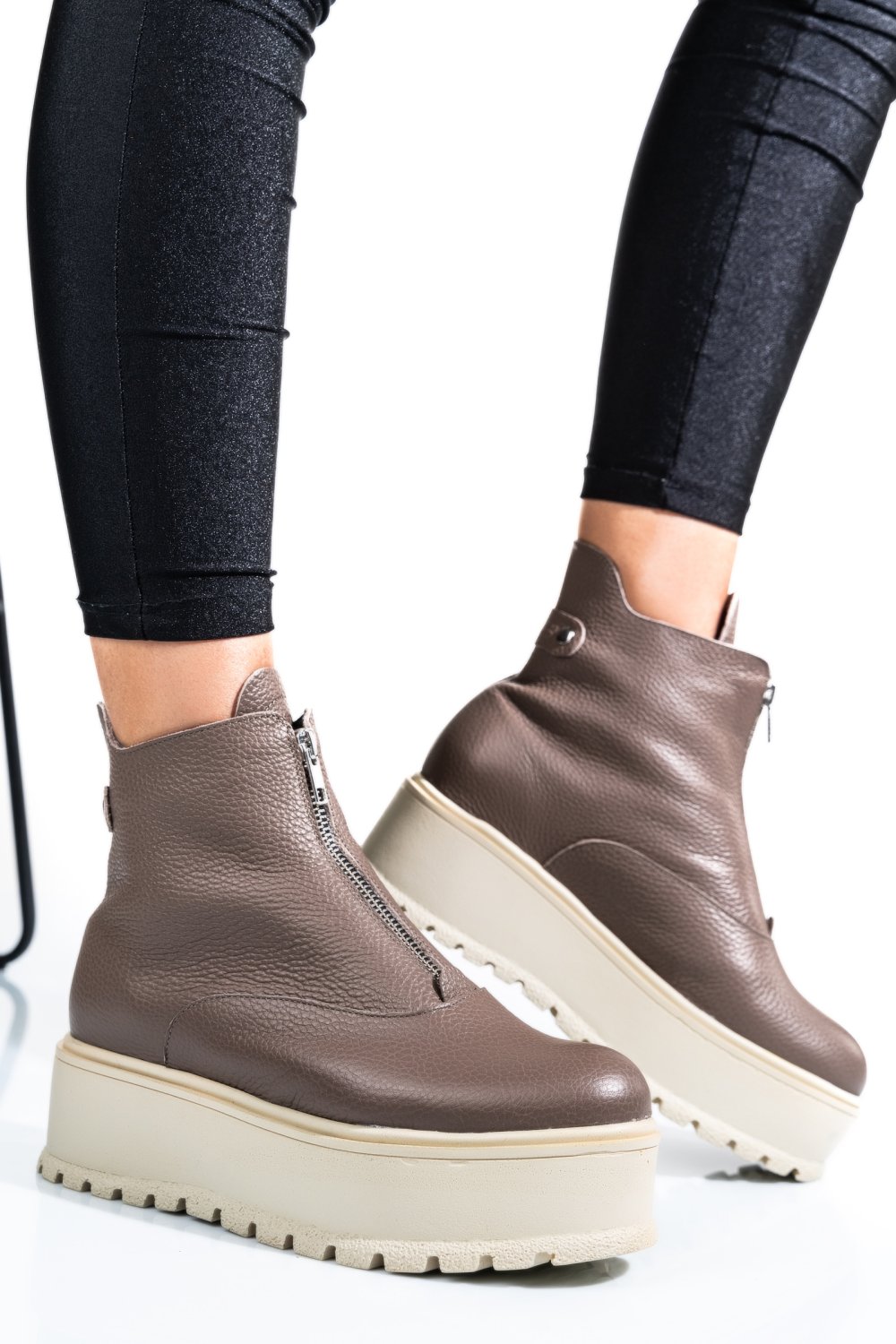 GHETE TAUPE PIELE NATURALA 0PC12