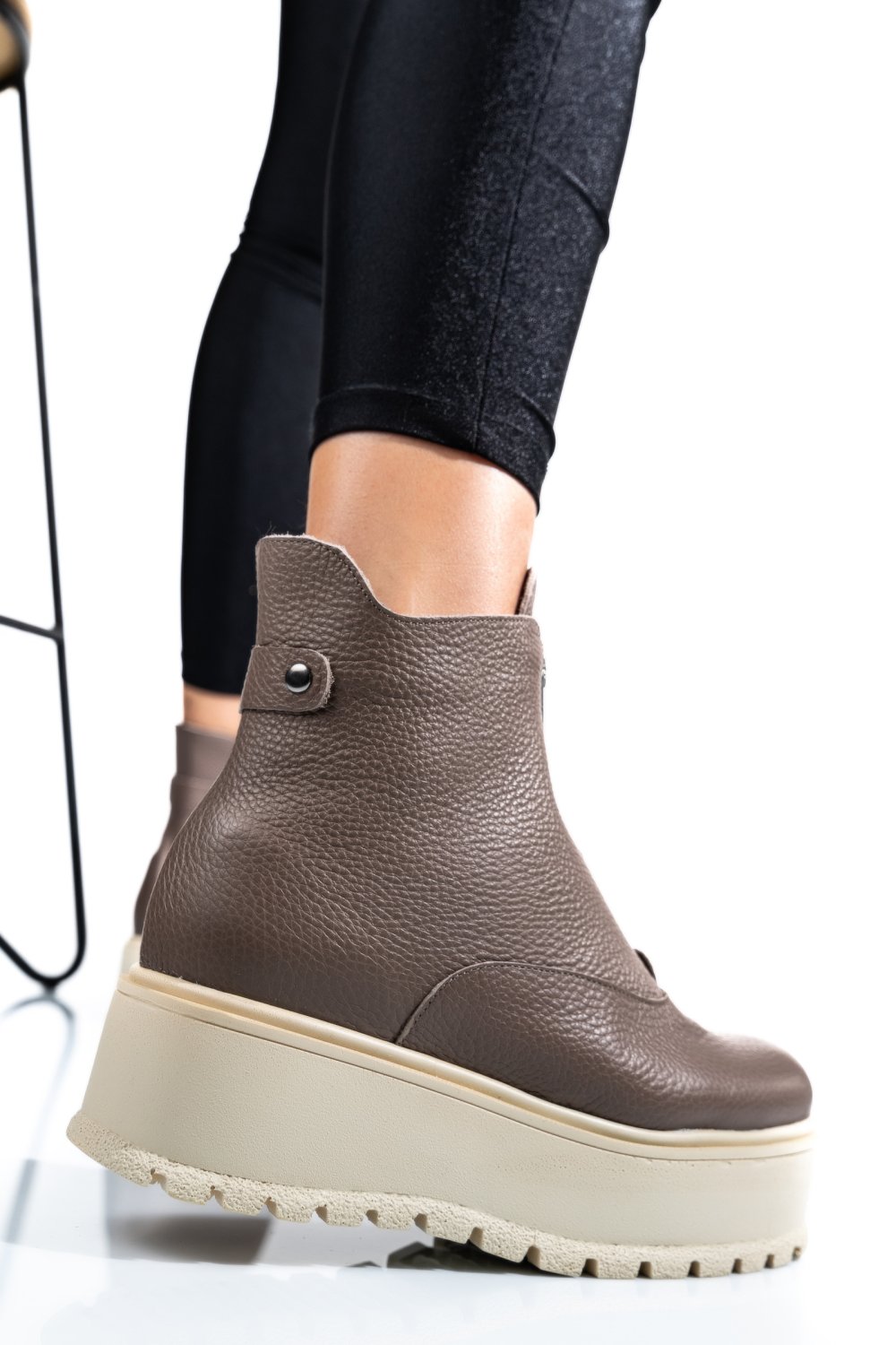 GHETE TAUPE PIELE NATURALA 0PC12