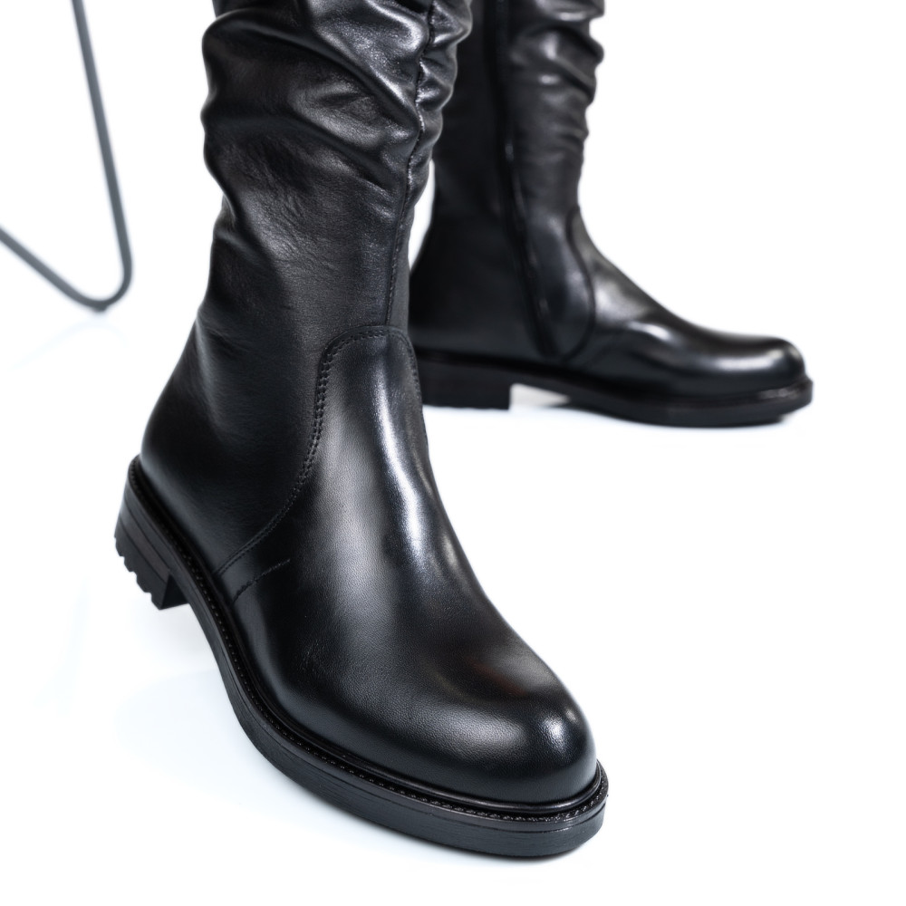 CIZME FEMEI PIELE NATURALA NEGRE ANGELINA