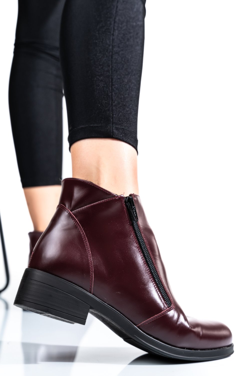 GHETE DAMA PIELE NATURALA BORDO 0S771