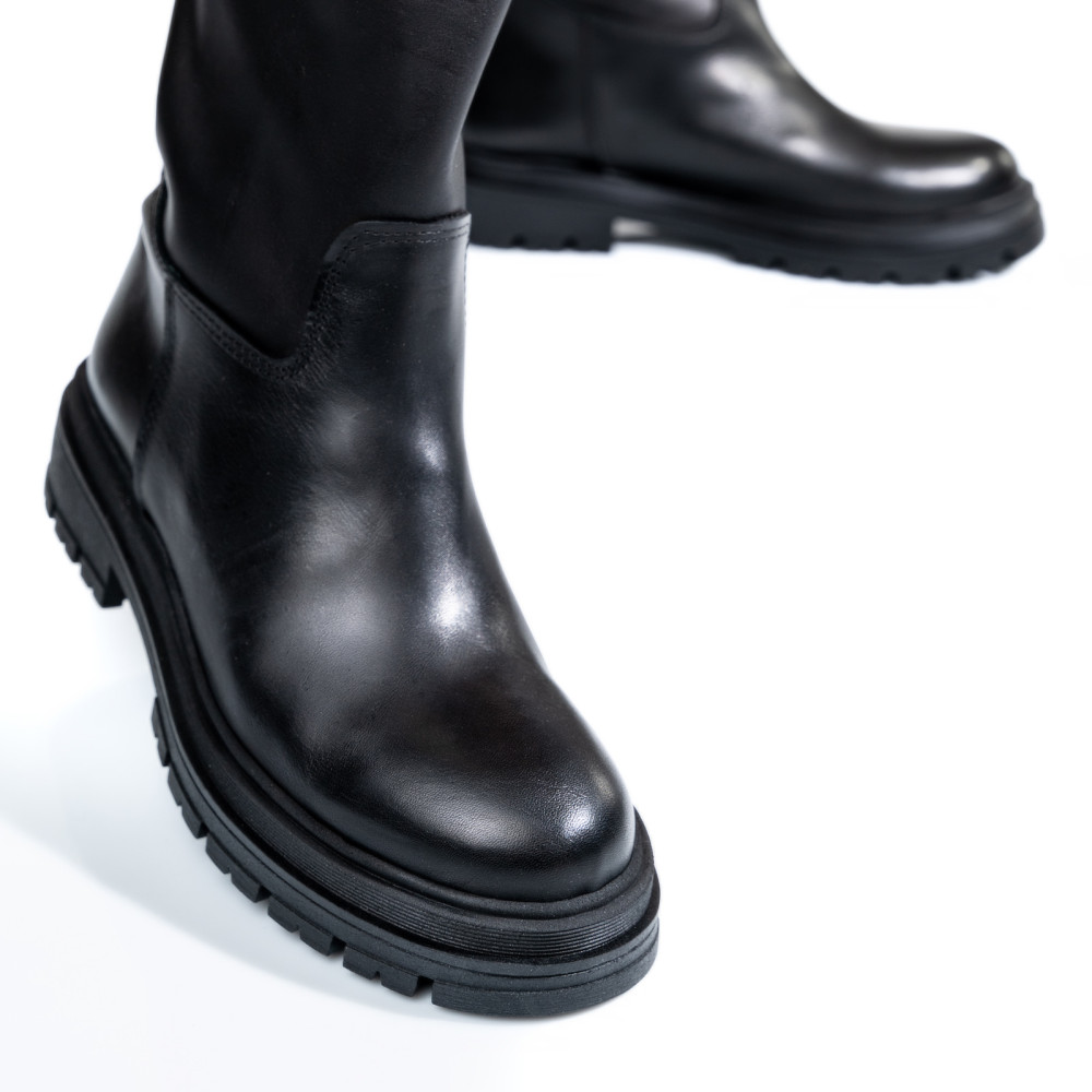 GHETE DAMA PIELE NATURALA NEGRE DS7704