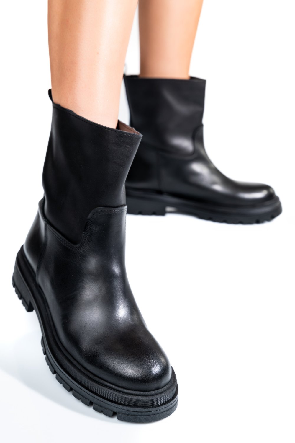 GHETE DAMA PIELE NATURALA NEGRE DS7704