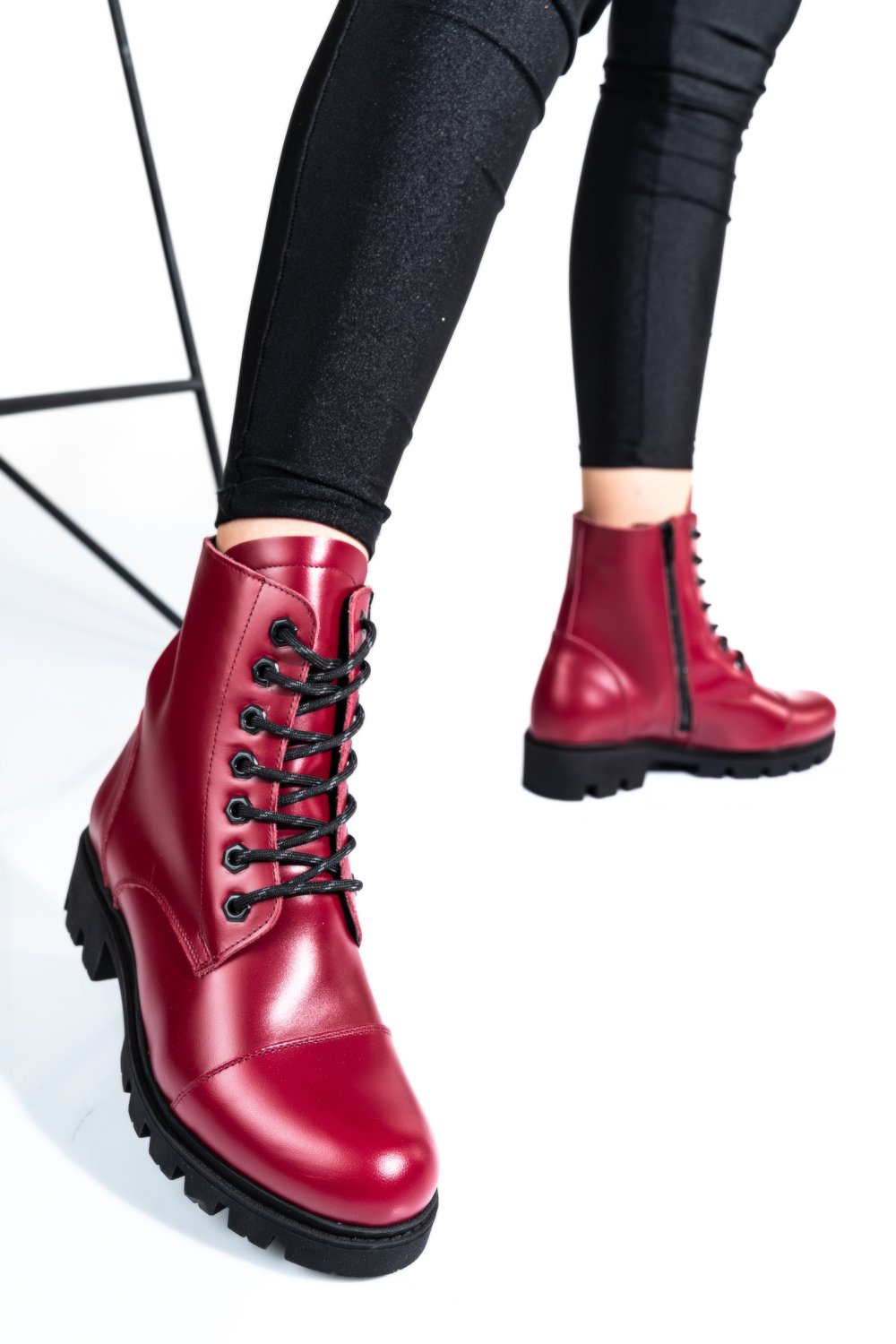 GHETE DAMA IMBLANITE PIELE NATURALA VISINII 1S7706