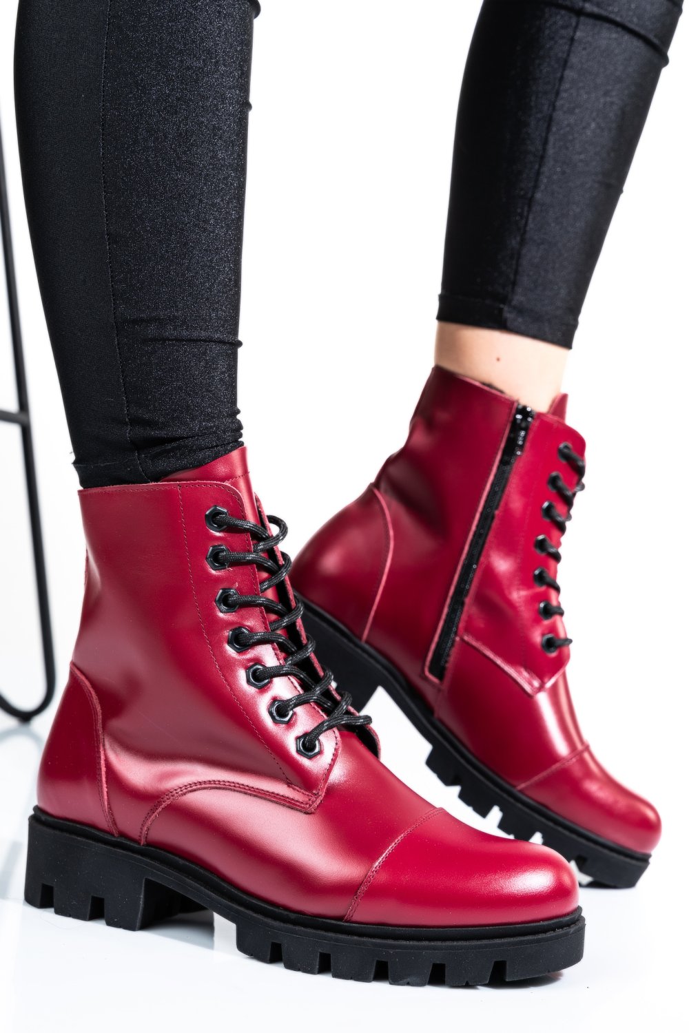 GHETE DAMA IMBLANITE PIELE NATURALA VISINII 1S7706