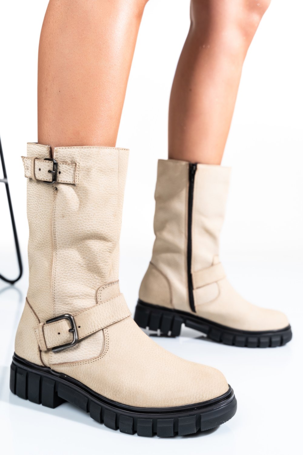 CIZME FEMEI PIELE NATURALA CREM 7S77902