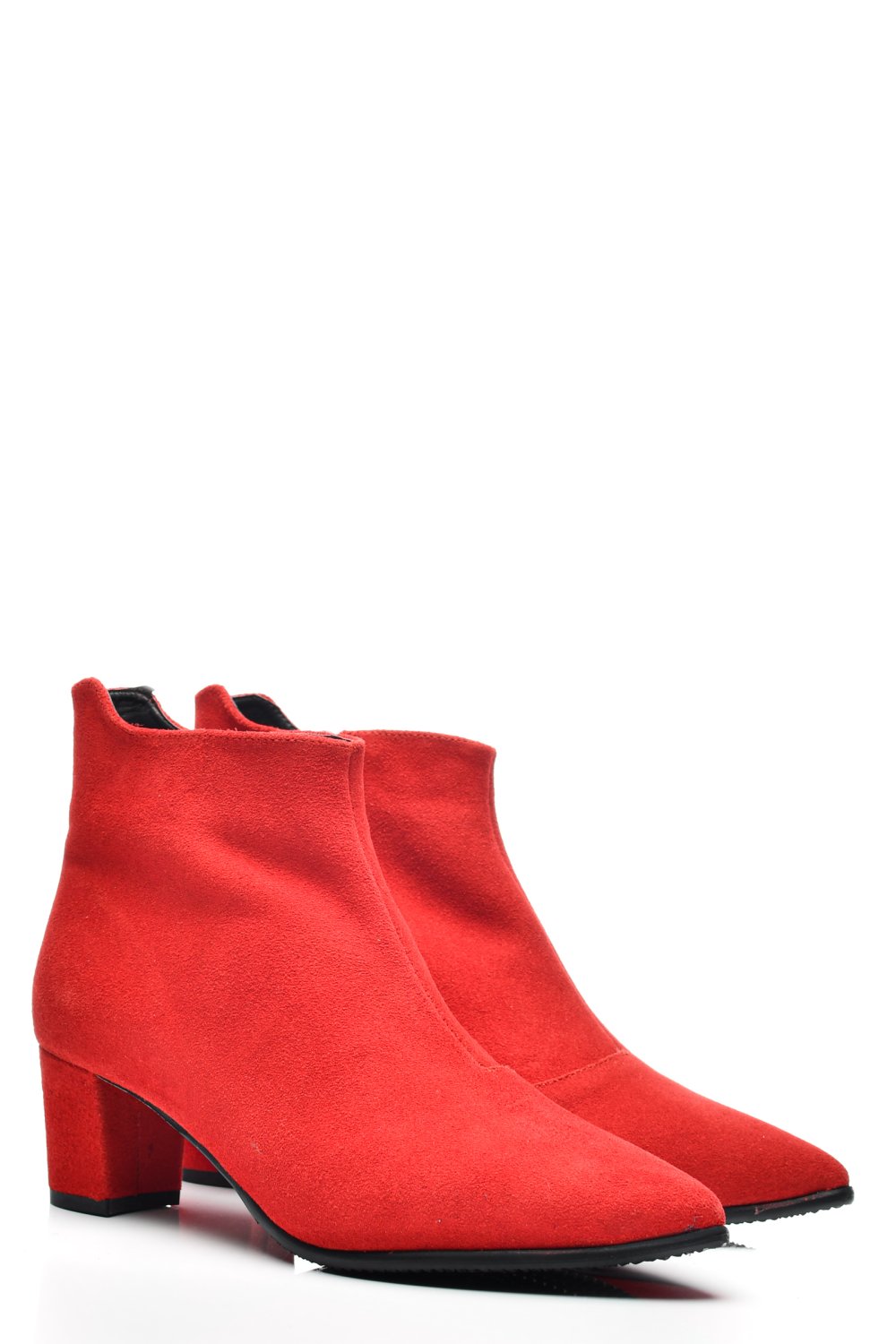 BOTINE DAMA PIELE NATURALA INTOARSA ROSII 7S7723