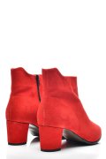 BOTINE DAMA PIELE NATURALA INTOARSA ROSII 7S7723