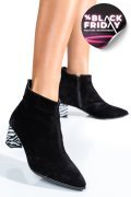 BOTINE DAMA PIELE NATURALA INTOARSA NEGRE 7S7723