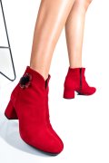 BOTINE DAMA PIELE NATURALA INTOARSA ROSII 7S7725