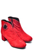 BOTINE DAMA PIELE NATURALA INTOARSA ROSII 7S7725