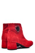 BOTINE DAMA PIELE NATURALA INTOARSA ROSII 7S7725