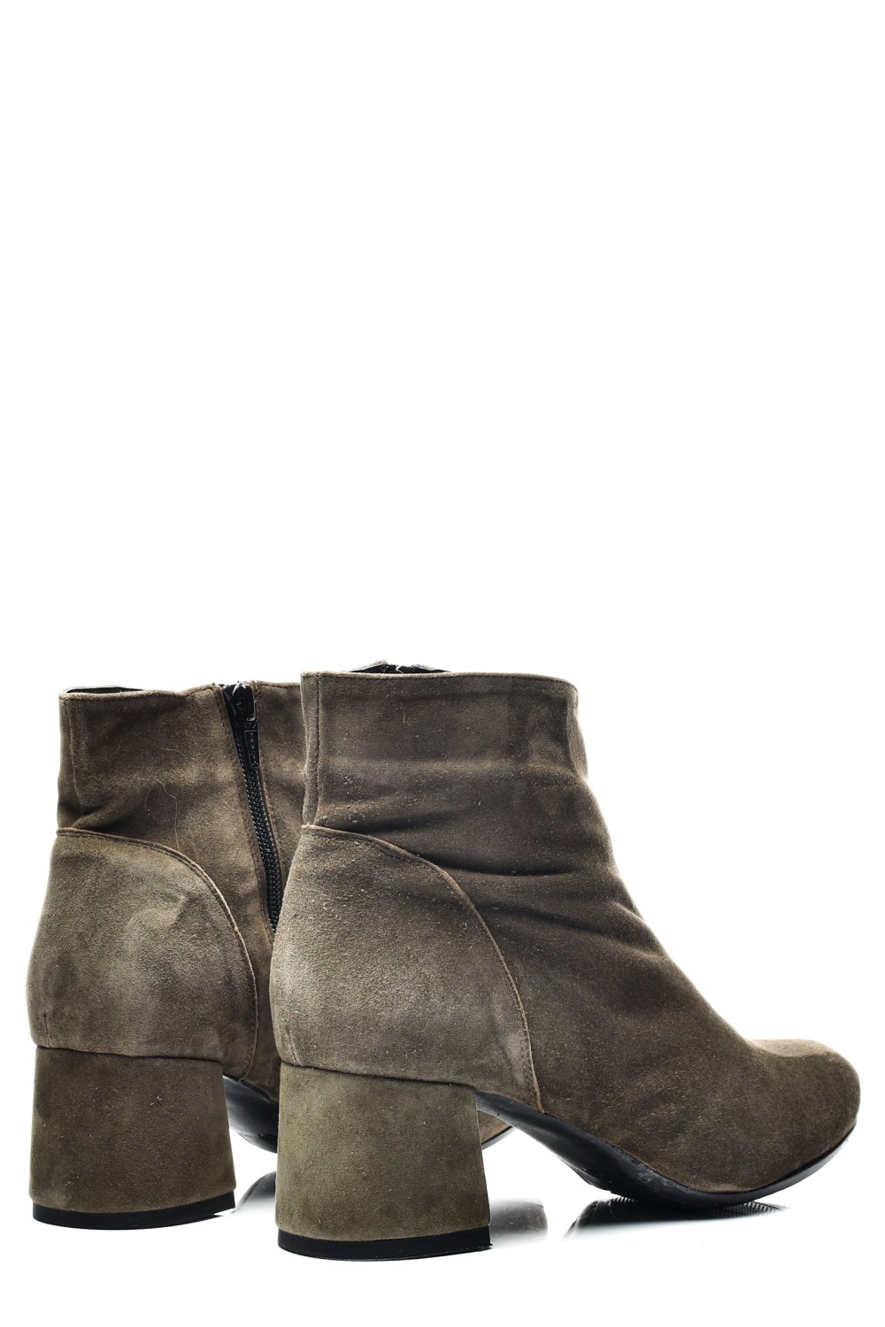 BOTINE DAMA PIELE NATURALA INTOARSA KHAKI 7S7722