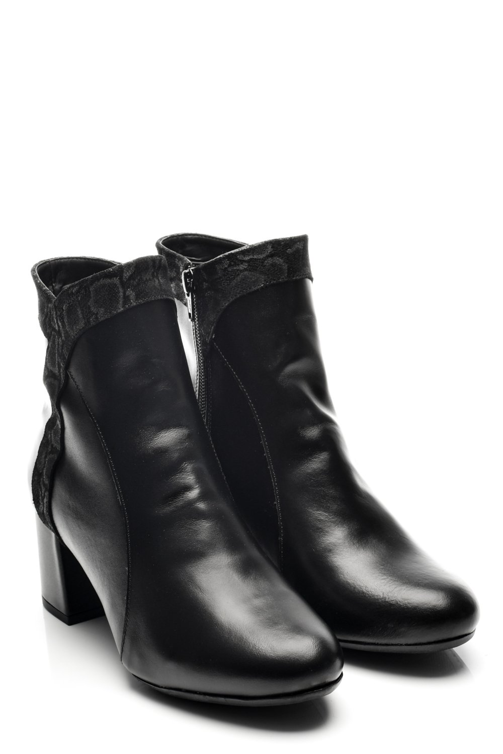 BOTINE DAMA PIELE NATURALA NEGRE 7S7777