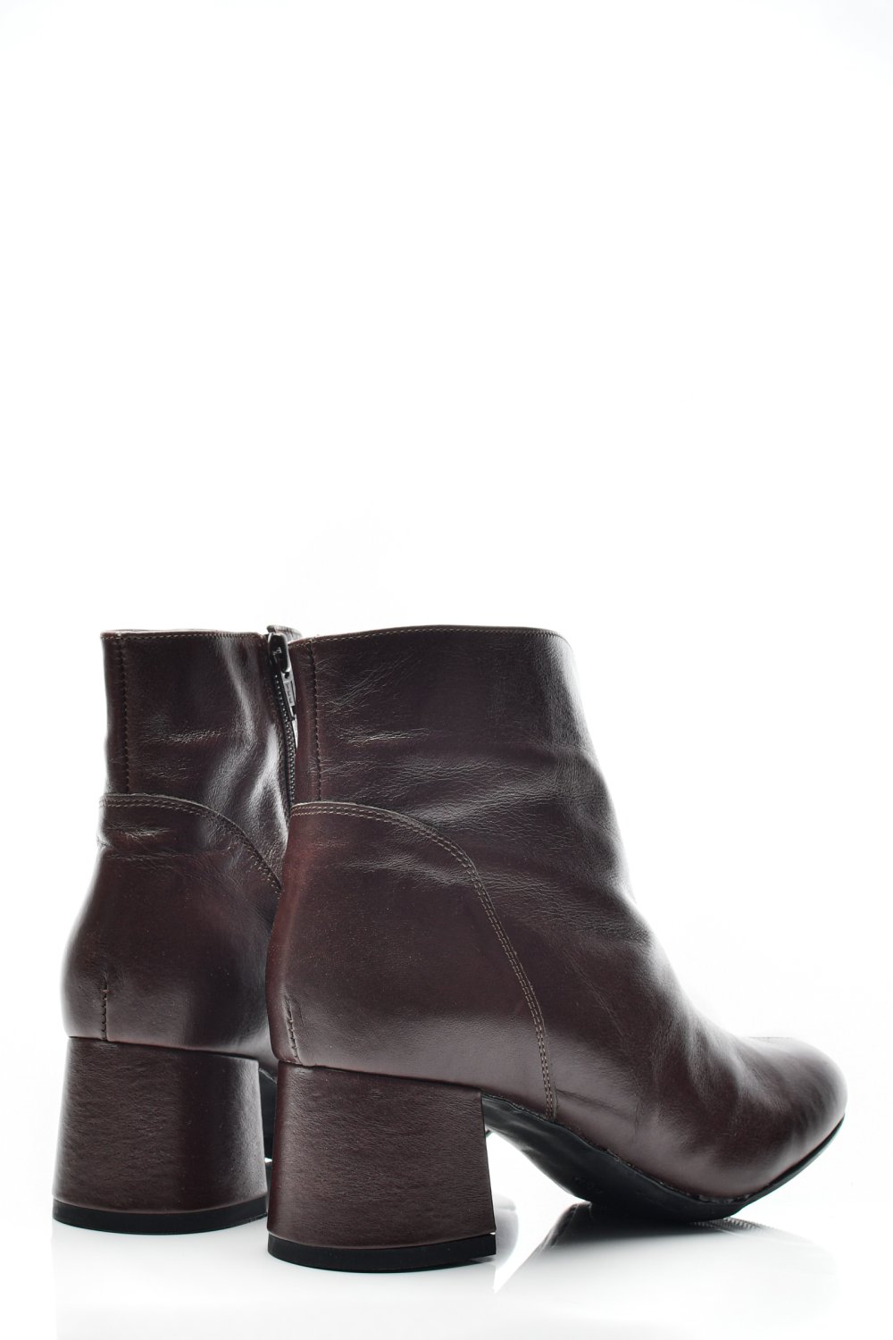 BOTINE DAMA PIELE NATURALA MARO INCHIS 7S7722