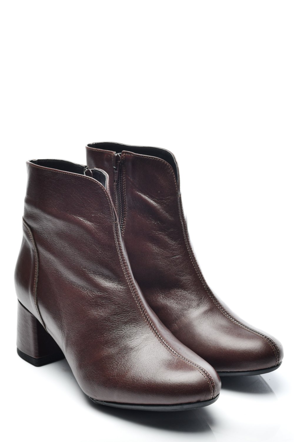 BOTINE DAMA PIELE NATURALA MARO INCHIS 7S7722