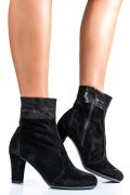 BOTINE DAMA PIELE NATURALA INTOARSA NEGRE 7S7771