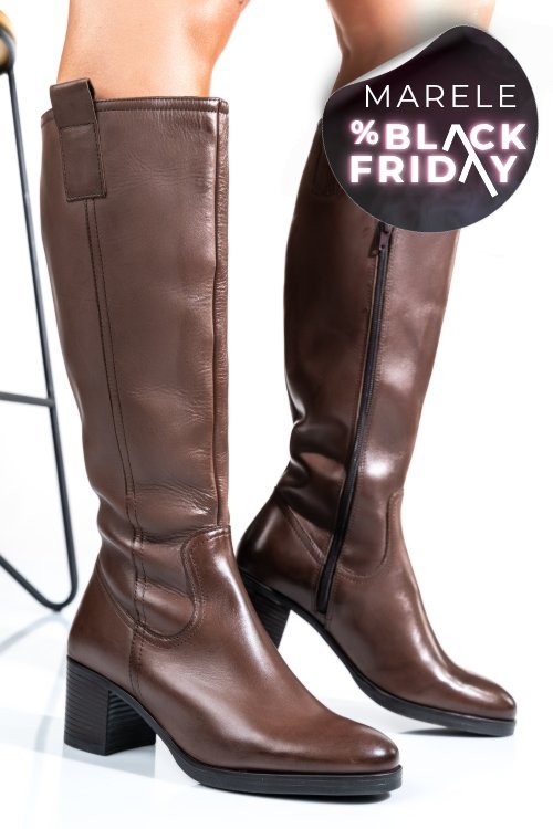 Cizme dama piele naturala maro inchis ws77b70h06