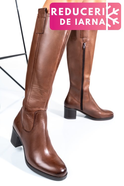 Cizme dama piele naturala maro ws77b70h06