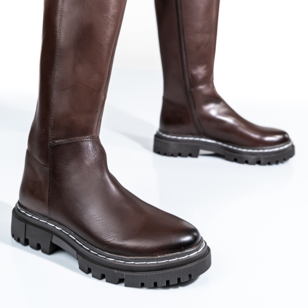 CIZME DAMA PIELE NATURALA MARO INCHIS BS77B063206