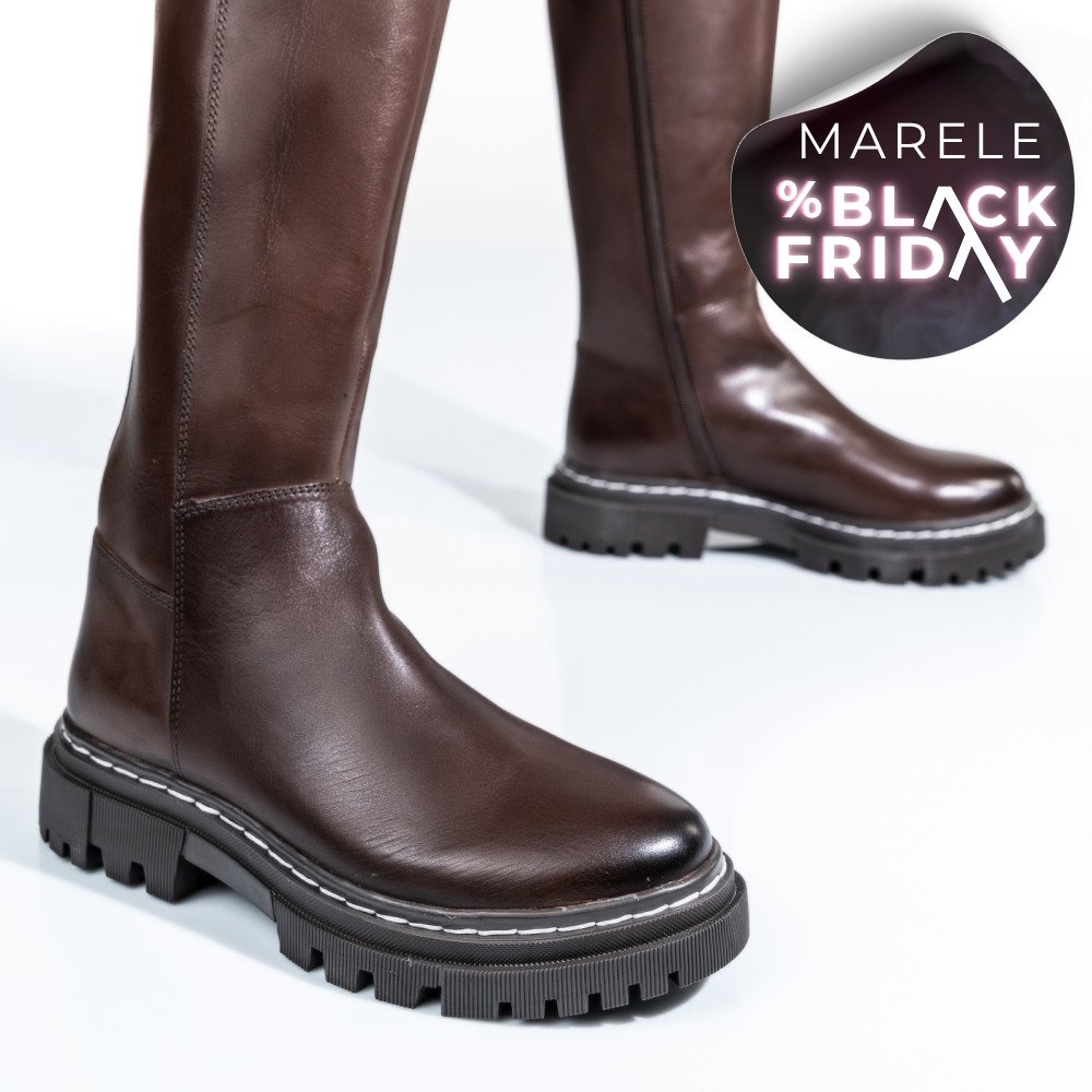 CIZME DAMA PIELE NATURALA MARO INCHIS BS77B063206