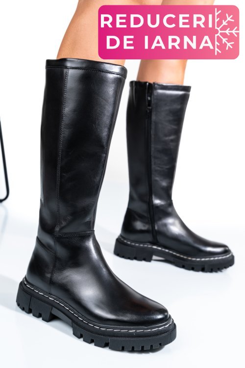 Cizme dama piele naturala negre bs77b063206