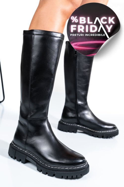 Cizme dama piele naturala negre bs77b063206