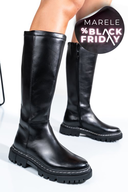 Cizme dama piele naturala negre bs77b063206