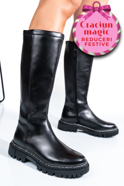 Cizme dama piele naturala negre bs77b063206