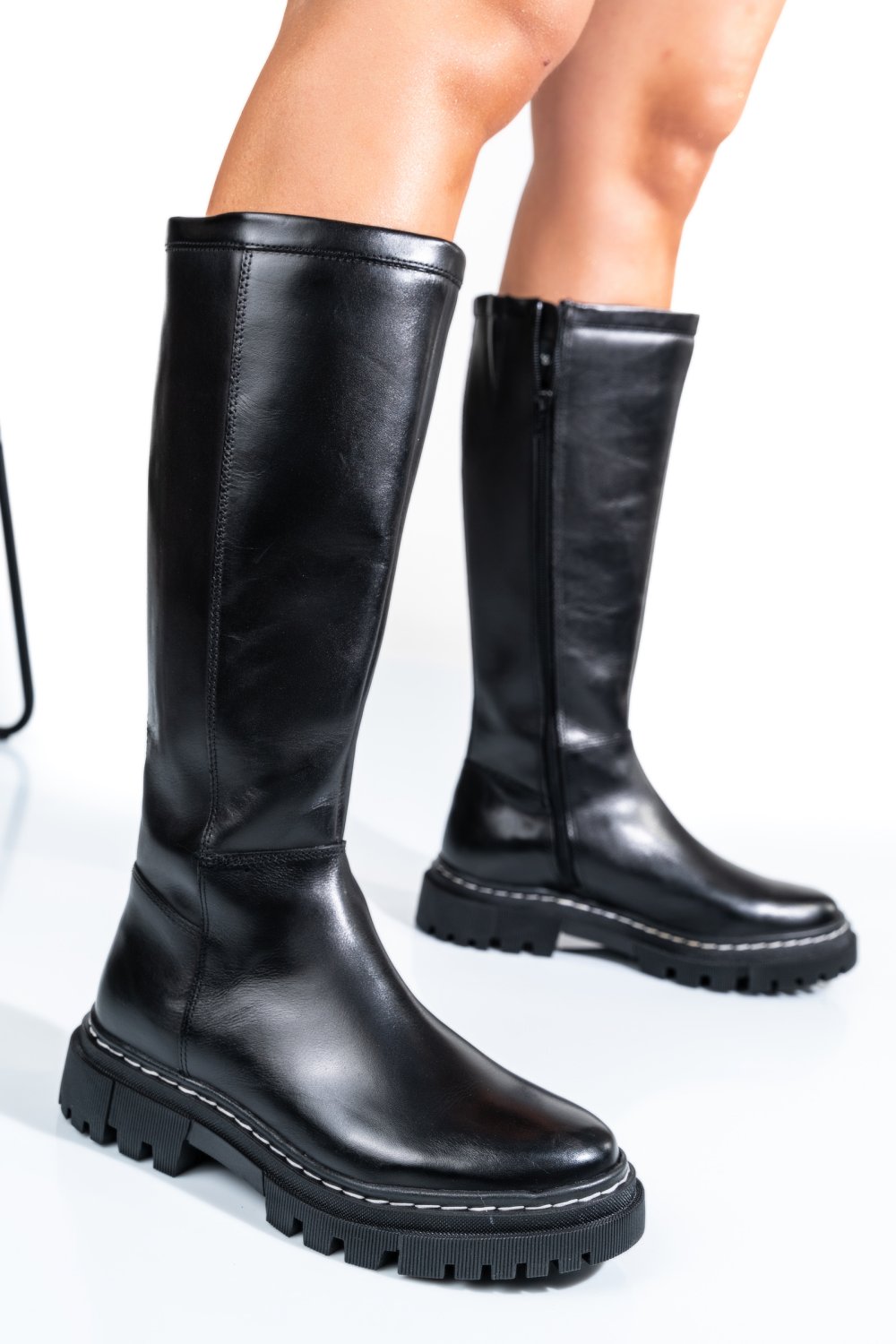 CIZME DAMA PIELE NATURALA NEGRE BS77B063206