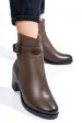 Ghete dama piele naturala maro toc mic 2s7702