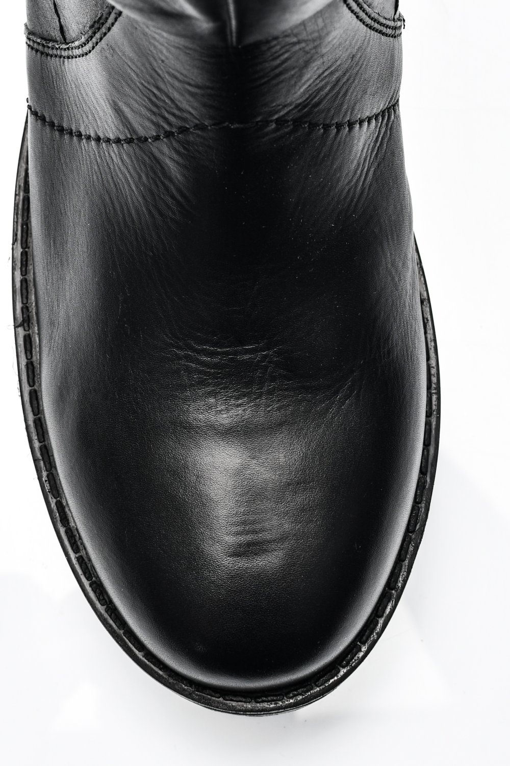 GHETE DAMA DE IARNA PIELE NATURALA NEGRE BIKERS